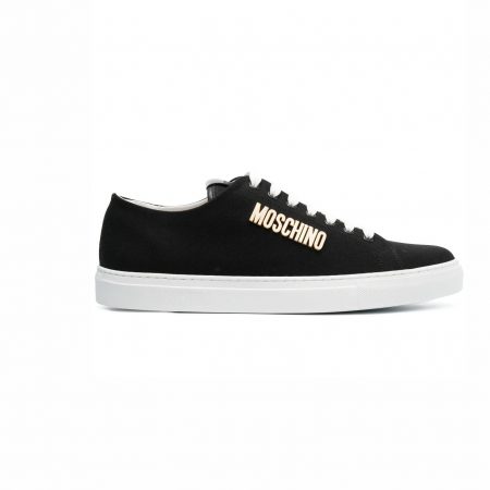 MOSCHINO LOGO-LETTERING LOW-TOP SNEAKERS