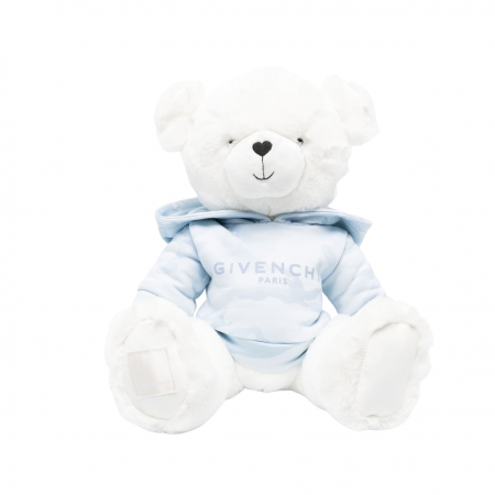 GIVENCHY KIDS LOGO-PRINT-HOODIE TEDDY BEAR